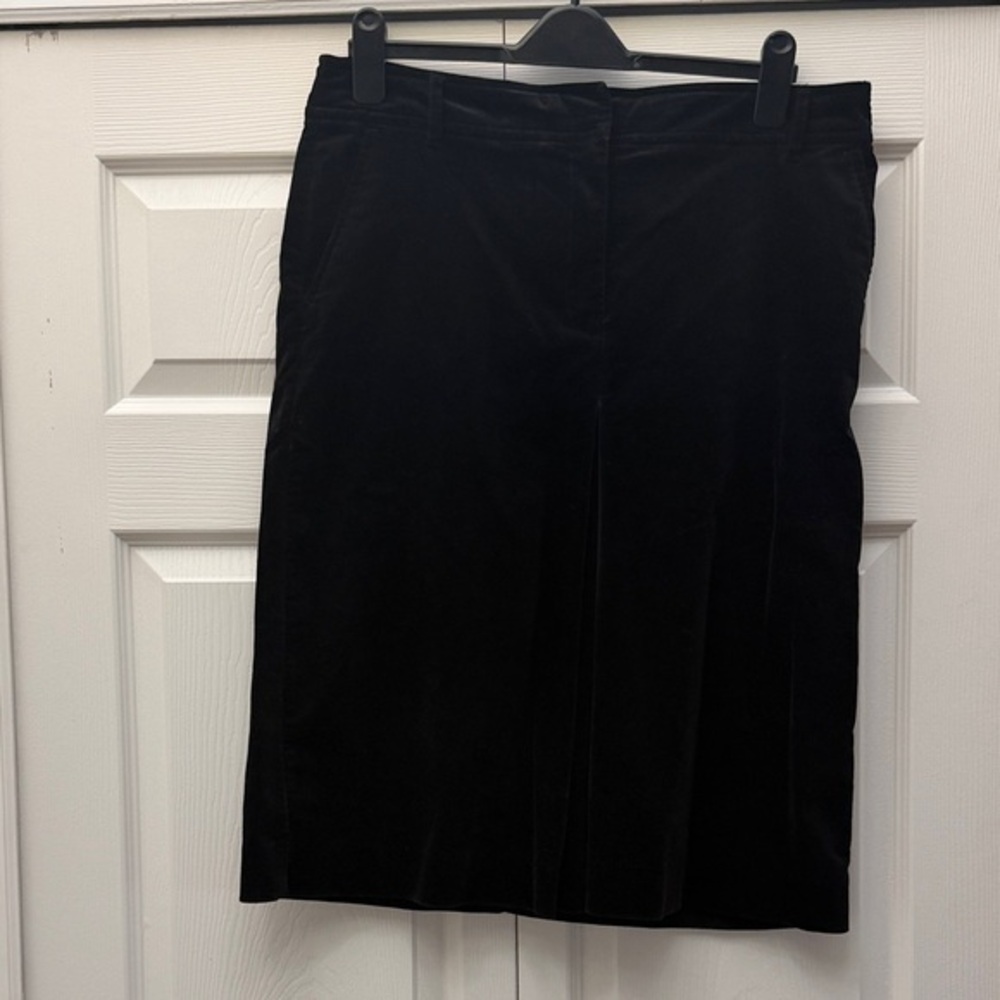 Talbots Classic Black Velvet Pencil Skirt
